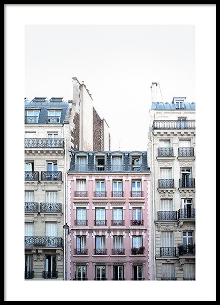 Pink Facade in Paris Plakát ve skupině Plakáty / Fotografické umění na Desenio AB (11348)