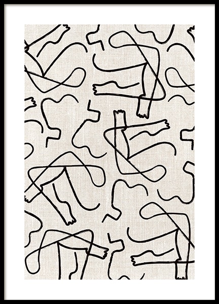 Texture Line Bodies Plakát ve skupině Plakáty / Umělecké motivy na Desenio AB (11427)