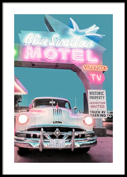 Blue Swallow Motel Poster ve skupině Plakáty / Fotografické umění na Desenio AB (12774)