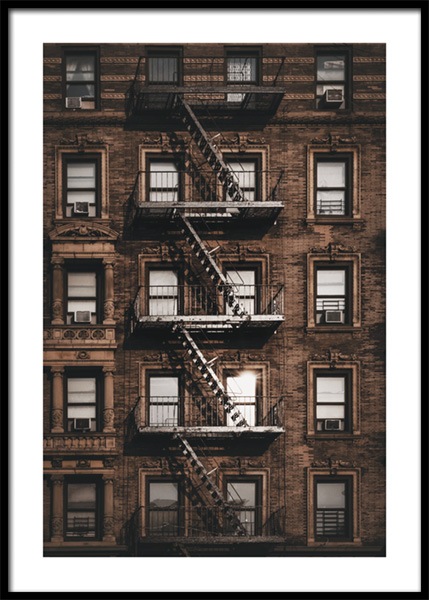 New York Fire Escape Plagat ve skupině Plakáty / Fotografické umění na Desenio AB (14904)