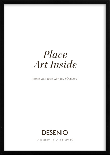 Kovový černý rámeček, 21x30