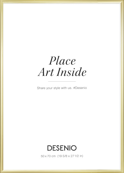 Kovový zlatý rám, 50x70