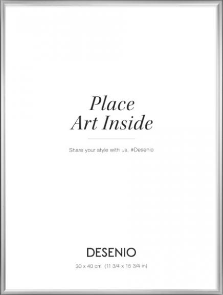 Kovový stříbrný rám, 30x40