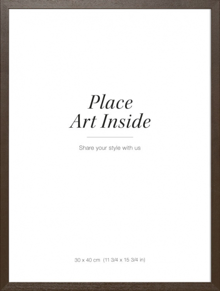 Hnědý dřevěný rám, 30x40