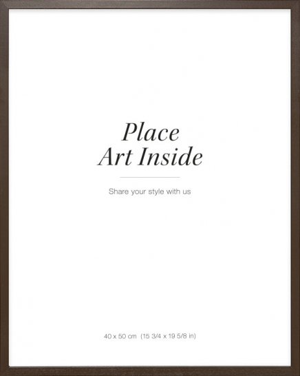 Hnědý dřevěný rám, 40x50