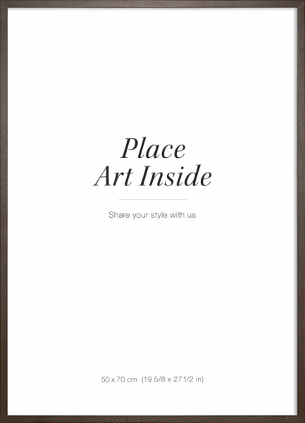 Hnědý dřevěný rám, 50x70