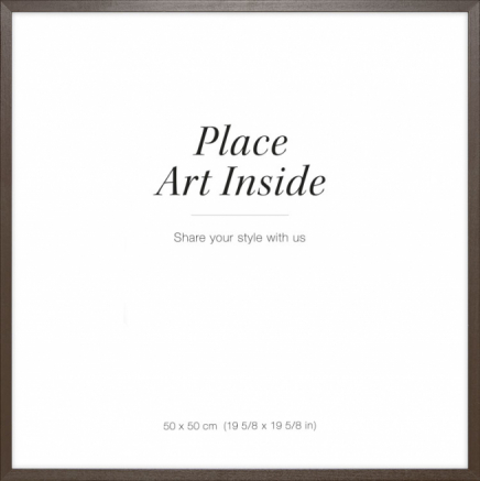 Hnědý dřevěný rám, 50x50