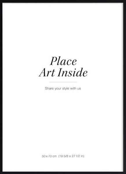 Černý dřevěný rám, 50x70