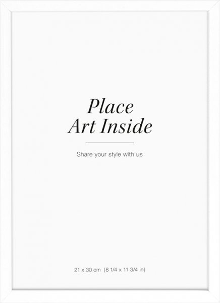 Bílý dřevěný rámeček, 21x30