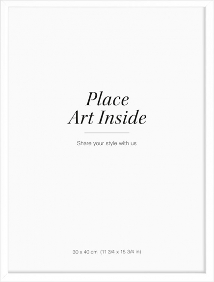 Bílý dřevěný rám, 30x40