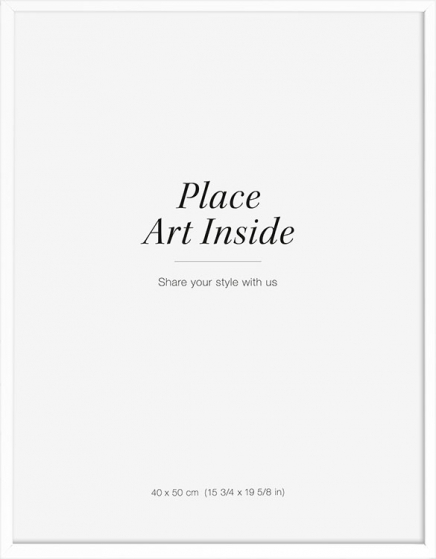 Bílý dřevěný rám, 40x50