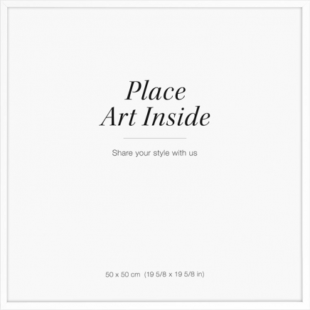 Bílý dřevěný rám, 50x50