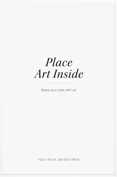 Bílý dřevěný rámeček, 100x150