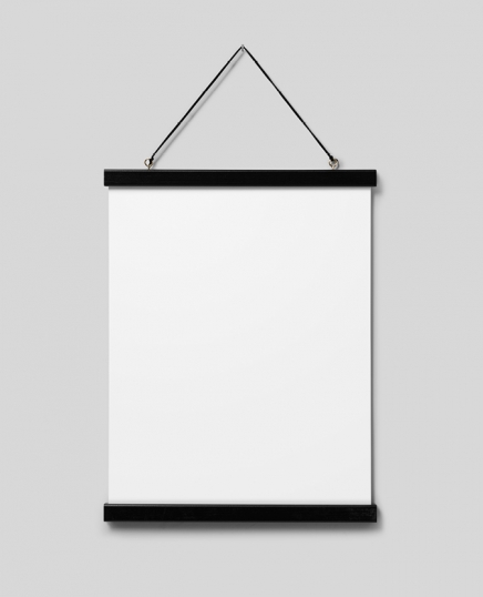 Černý závěs k plakátům 31 cm, upínání na magnet
