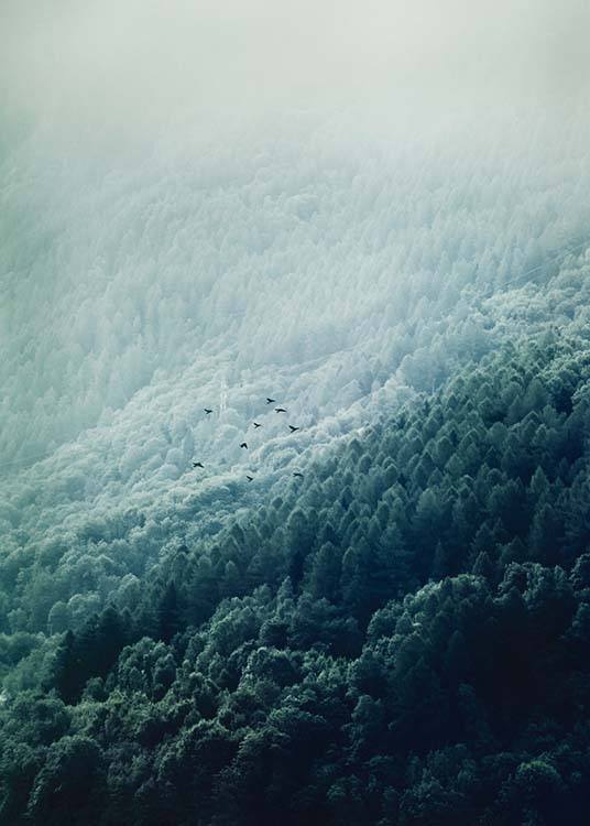 Foggy Mountainside Plakát / Přírodní motiv na Desenio AB (10089)