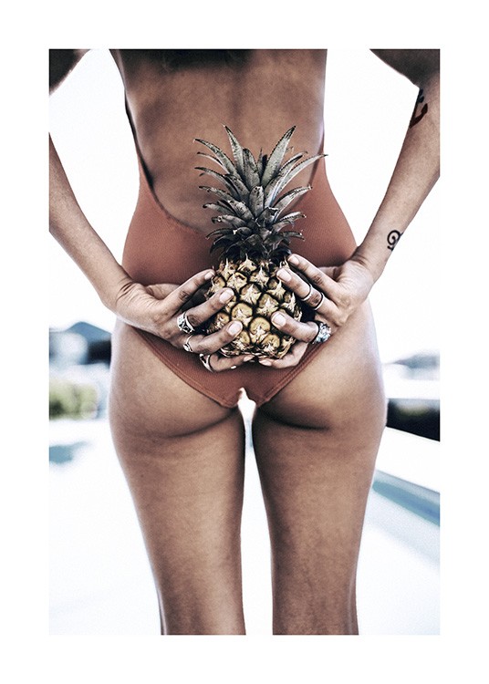 Pineapple Girl Plakát / Fotografické umění na Desenio AB (10662)