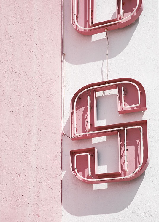 Pink Sign Plakát / 50x70 cm na Desenio AB (10762)