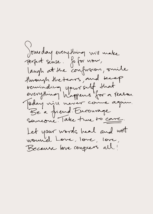 The Letter Poster Liebe In Einem Brief Desenio Cz