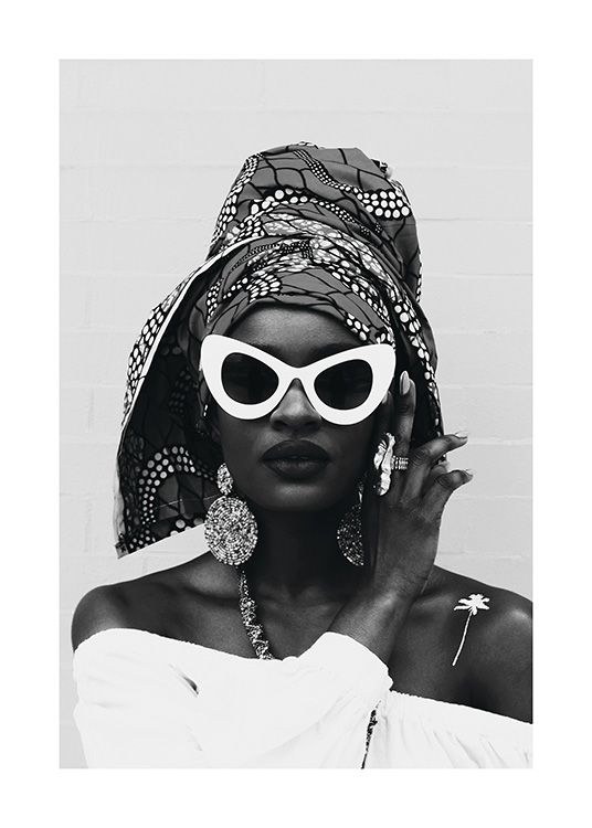 White Sunglasses Plakát