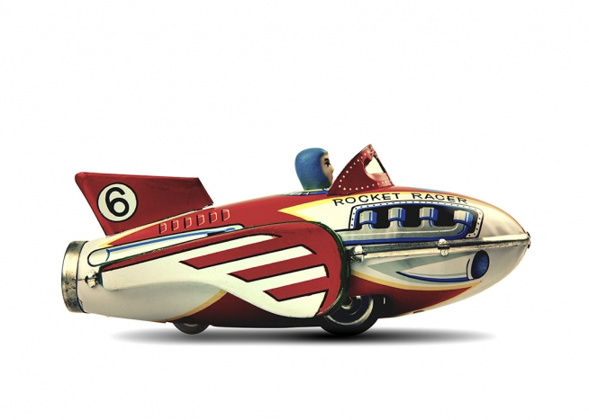 Vintage Spaceship Plakát