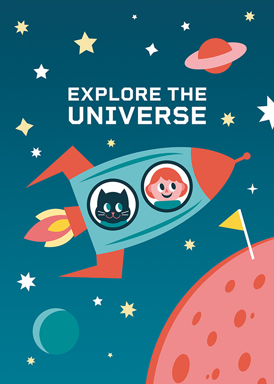 Explore the Universe Plakát / Dětské obrázky na Desenio AB (11165)