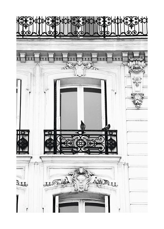 French Balcony Plakát / Černobílé na Desenio AB (11342)