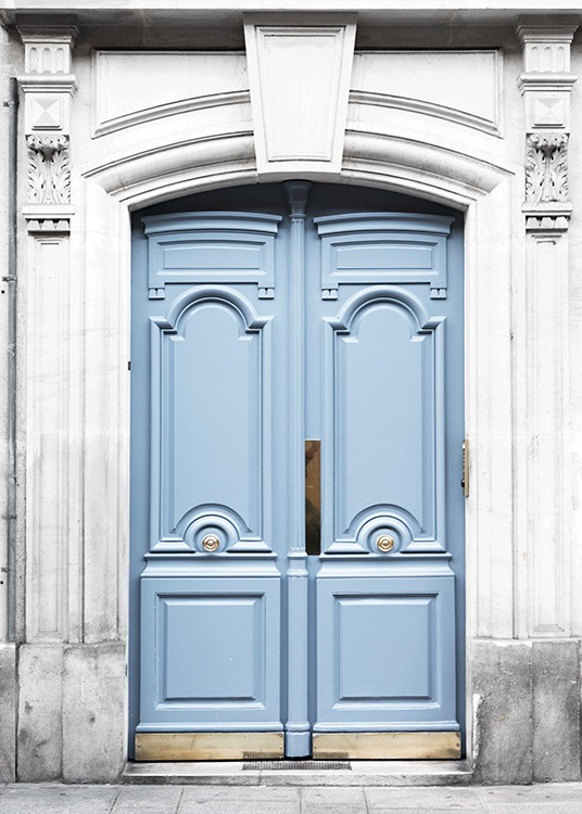 Paris Blue Door Plakát