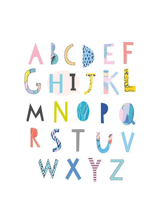 Papercut Alphabet Plakát
