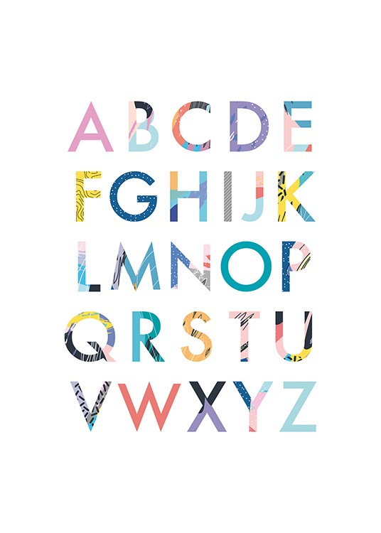Color Alphabet Plakát