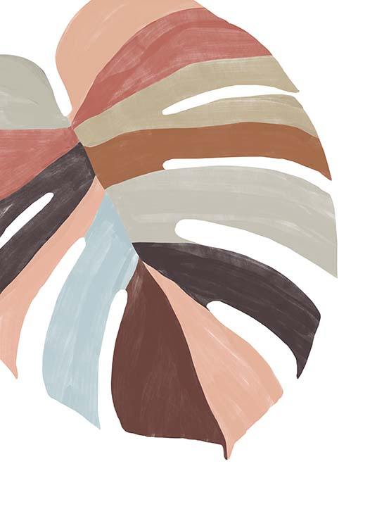 Painted Monstera Plakát