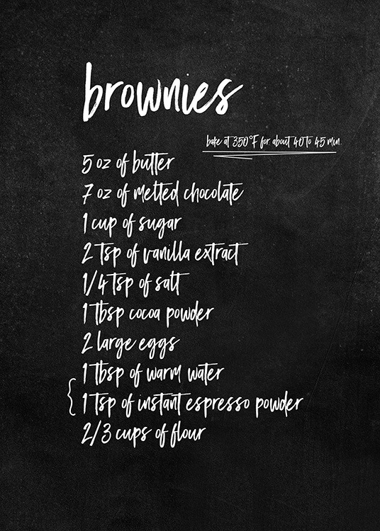 Brownie Recipe Plakát