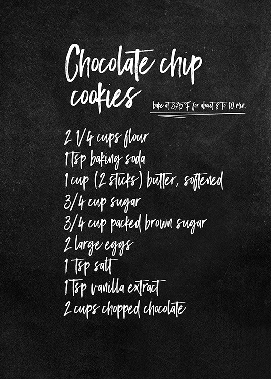 Cookie Recipe Plakát