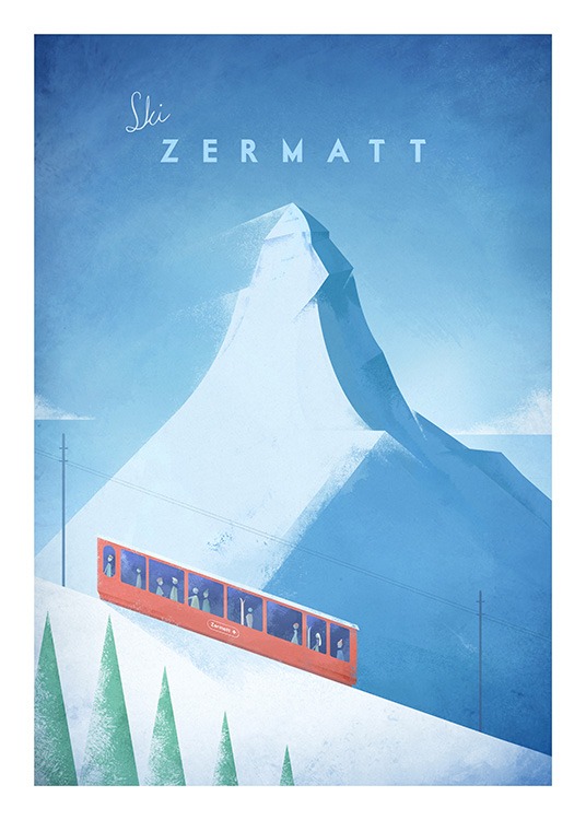 Ski Zermatt Plakát
