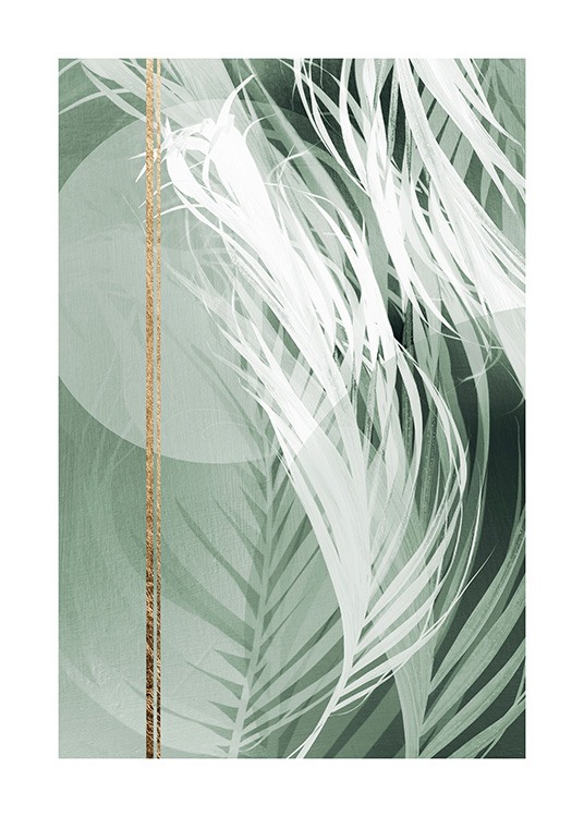 Graphic Palm Leaf No2 Plakát