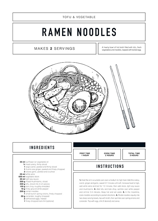 Ramen Recipe Plakát