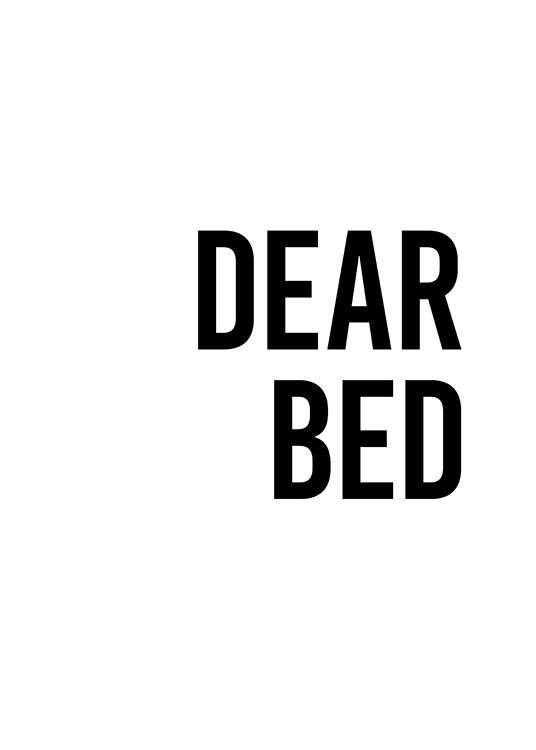 Dear Bed I Love You No1 Plakát