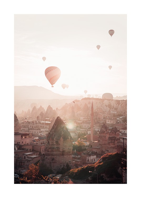 Air Balloons in Cappadocia Plakát