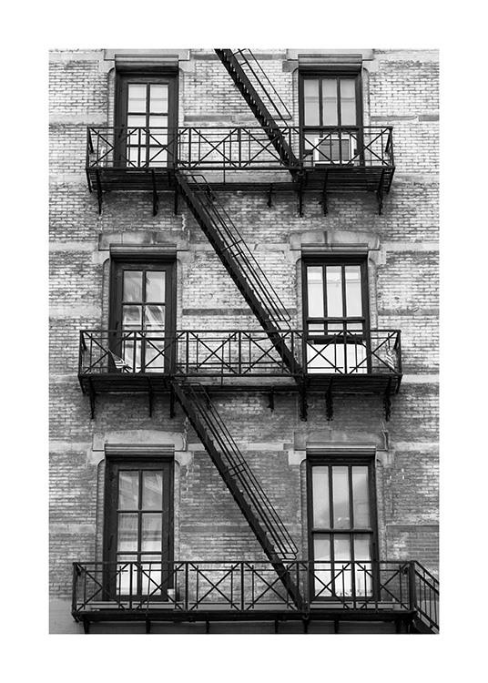 NY Fire Escape Plakát