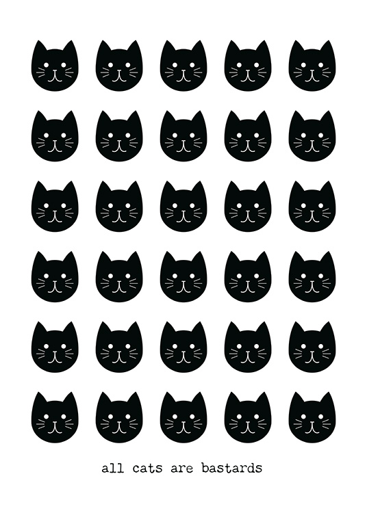 Cats Are Bastards Plakát