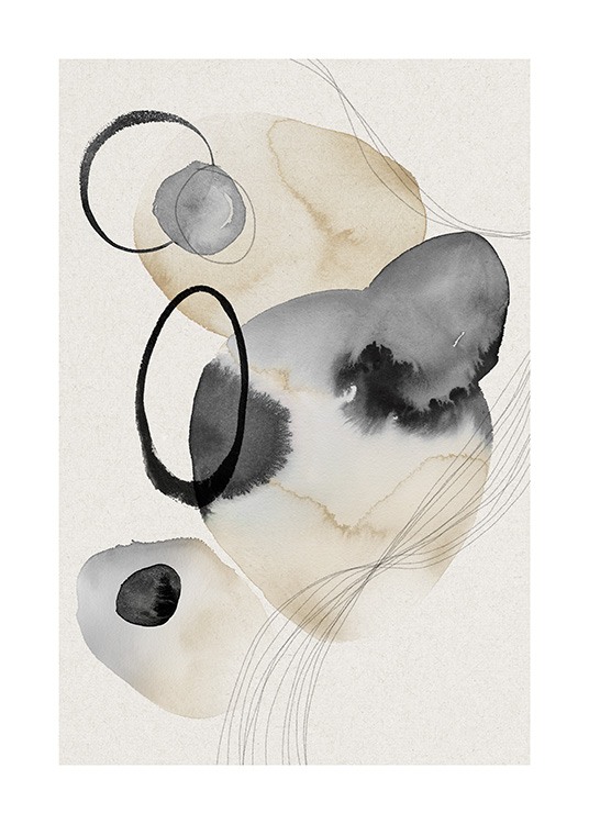 Watercolor Circles No2 Plakát