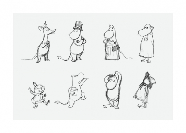 Moomin Characters No2 Plakát