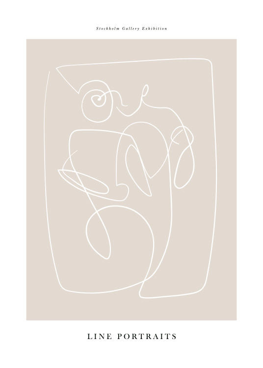 Line Portraits No1 Plakát