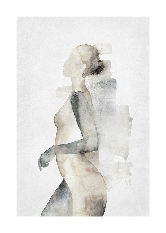 Watercolor Woman Plakát