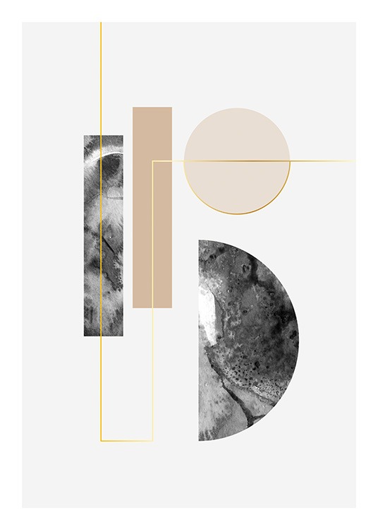 Geometrics and Golden Lines Plakát