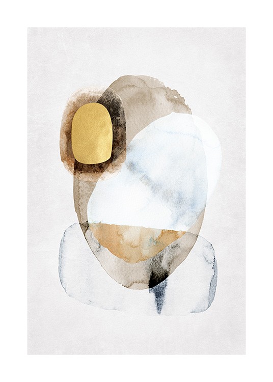 Golden Abstract No1 Plakát