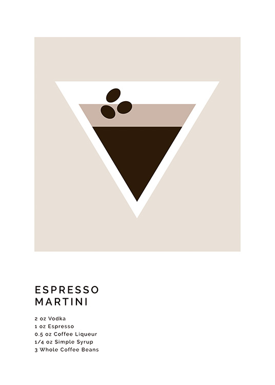 Graphic Espresso Martini Plakát