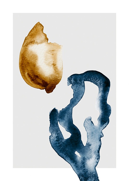 Abstract Floral No1 Plakát