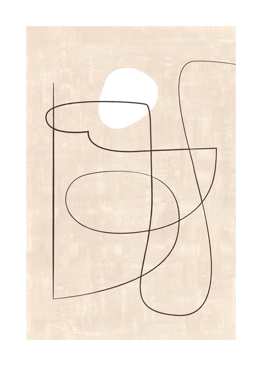 Rosy Brown Line Plakát