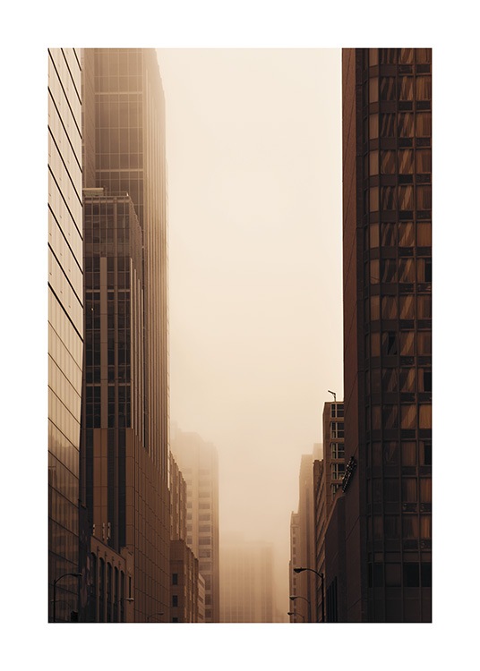 – Fotografie mlhy mezi mrakodrapy