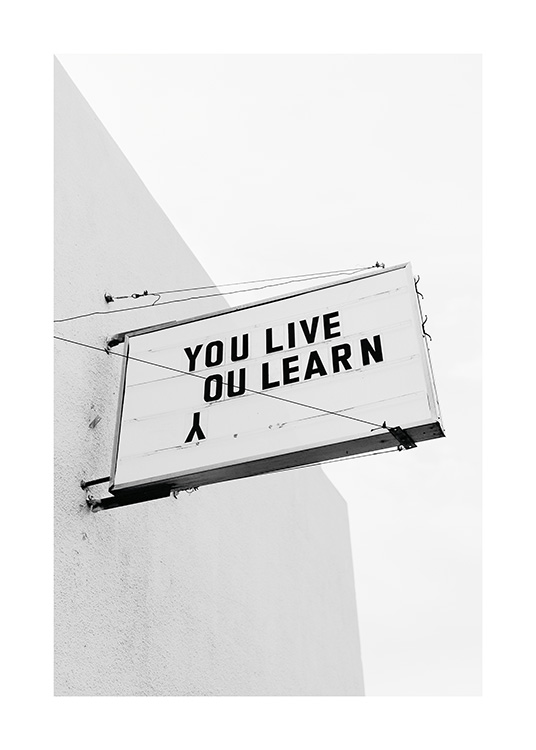 You Live You Learn Plakát